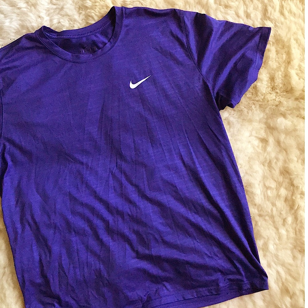 Nike | Dri Fit Purple T Shirt Athletic Cut